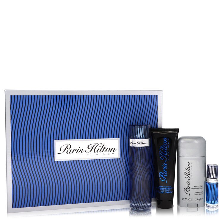Gift Set By 3.4 oz Eau De Toilette Spray + 3 oz Body Wash + 2.75 oz Deodorant Stick + .25 Mini EDT Spray Men