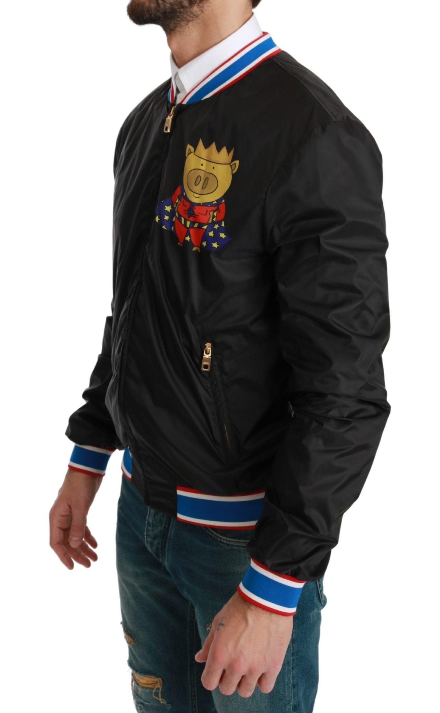 Dolce & Gabbana Elegant Multicolor Motive Bomber Jacket