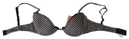 Ermanno Scervino Blue Stripes Lace Reggiseno Bra