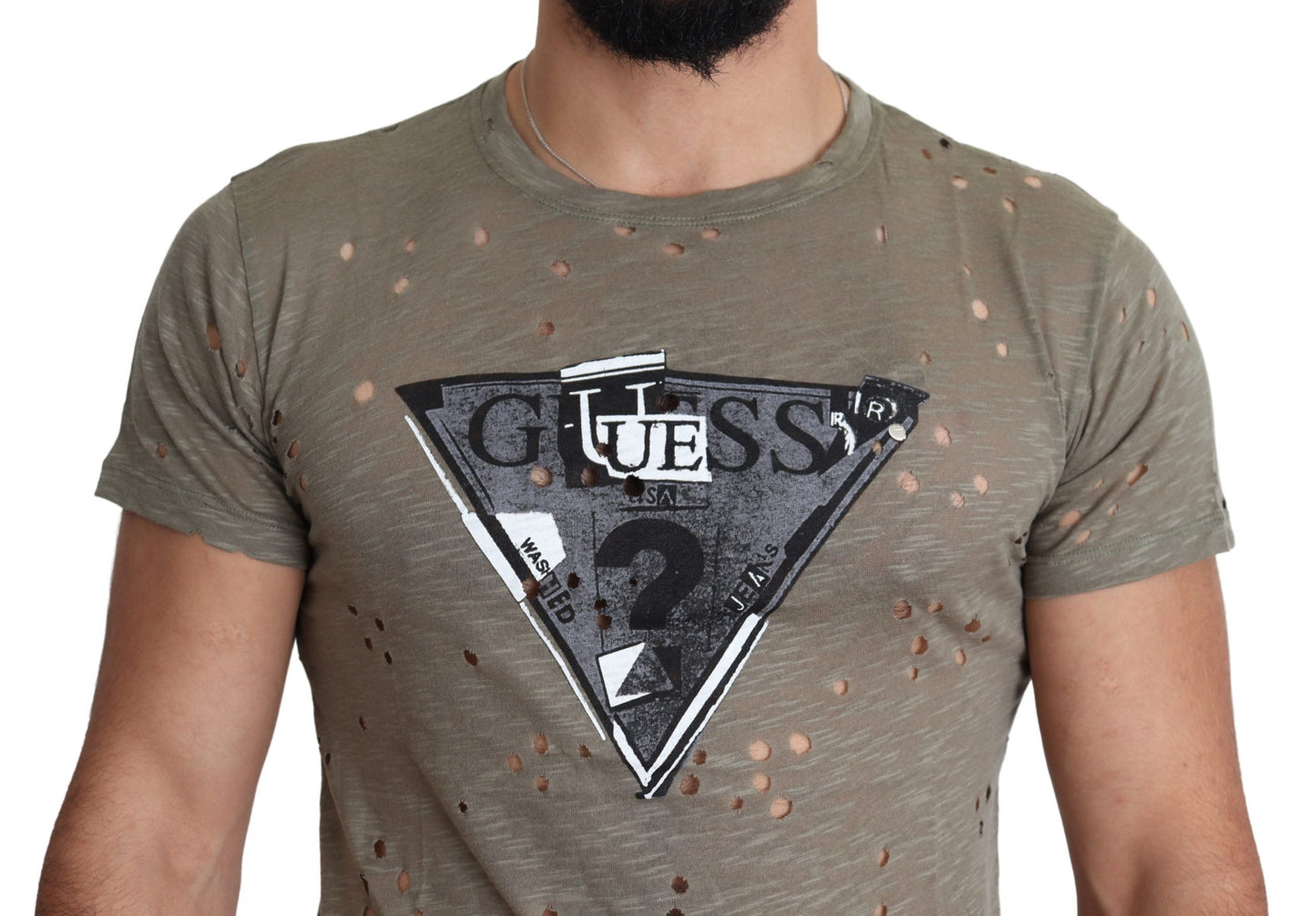 Guess Chic Brown Cotton Stretch T-Shirt