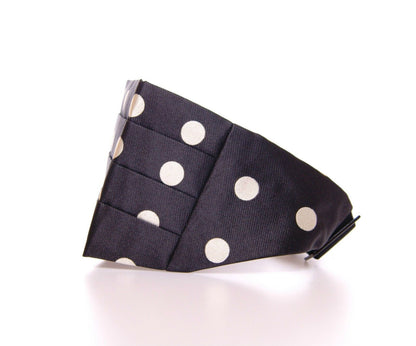 Dolce & Gabbana Elegant Silk Black Polka Dot Cummerbund