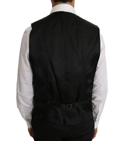 Dolce & Gabbana Elegant Black Formal Wool Blend Vest