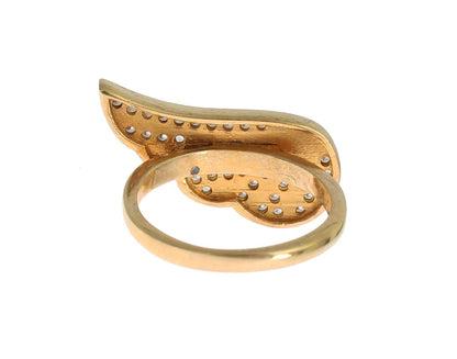 Nialaya Glamorous Gold Plated Crystal Ring