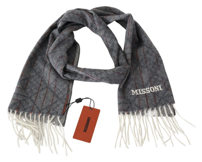 Missoni Elegant Unisex Cashmere Scarf with Signature Pattern