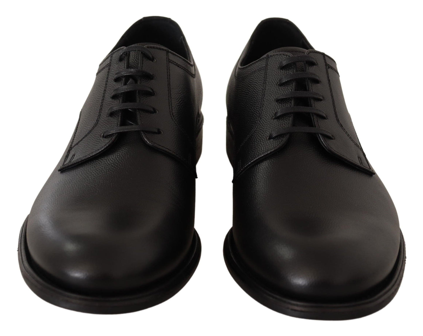 Dolce & Gabbana Elegant Black Leather Derby Shoes