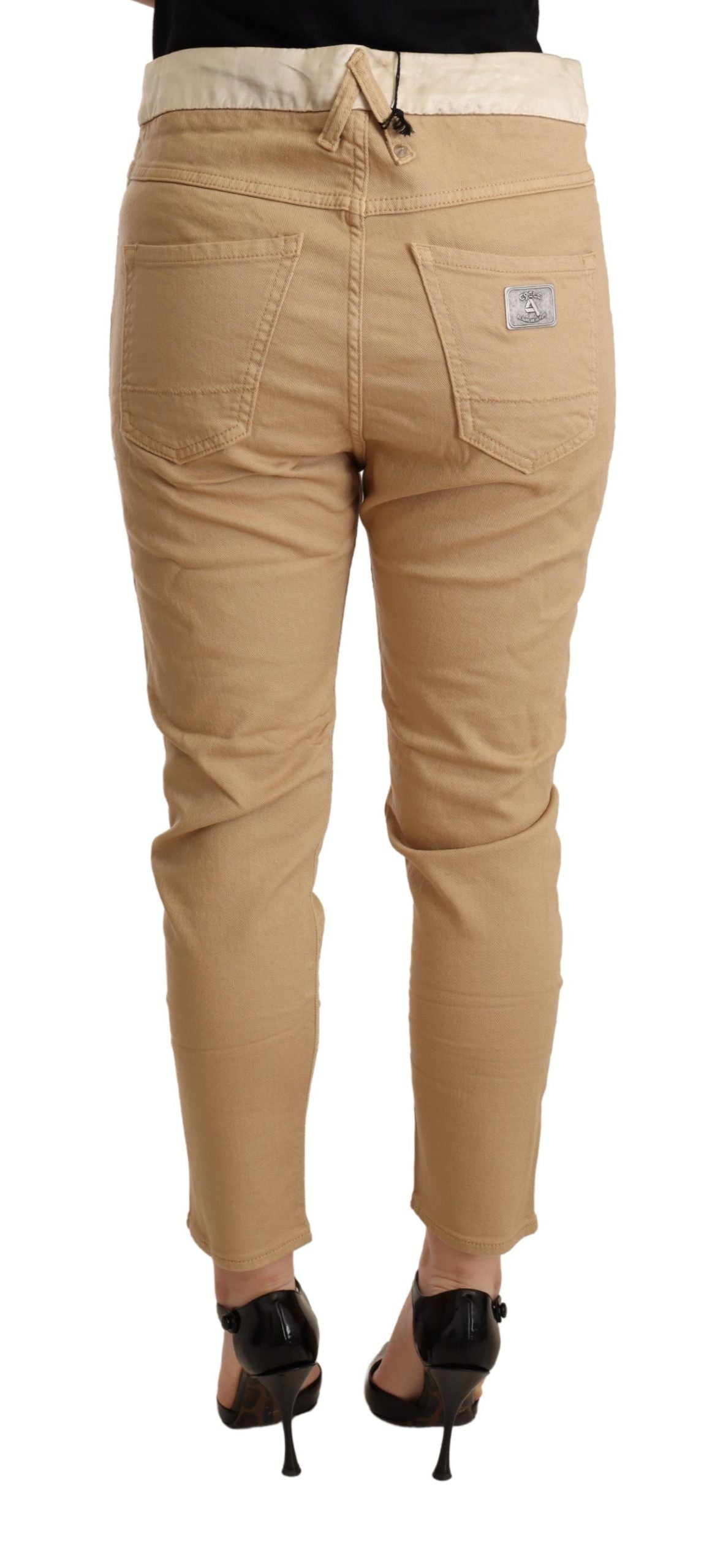 CYCLE Beige Mid Waist Slim Fit Skinny Pants