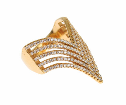 Nialaya Glamorous Gold Plated Crystal Ring