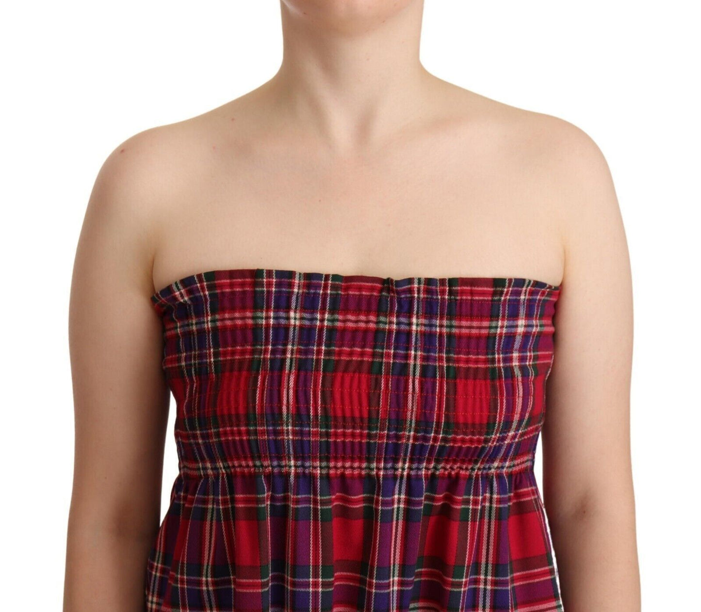 CAMPO DI FRAGOLE Chic Checkered Sleeveless Tank Top