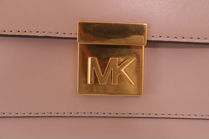 Michael Kors Elegant Pink Leather Mindy Shoulder Bag