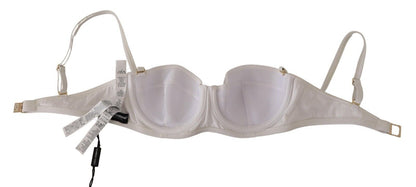 Dolce & Gabbana Chic White Nylon Balconette Bra