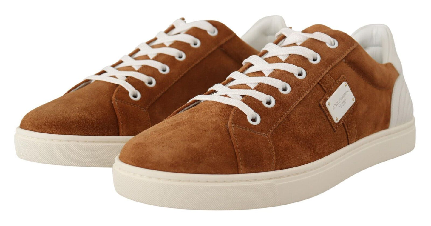 Dolce & Gabbana Elegant Two-Tone Leather Sneakers