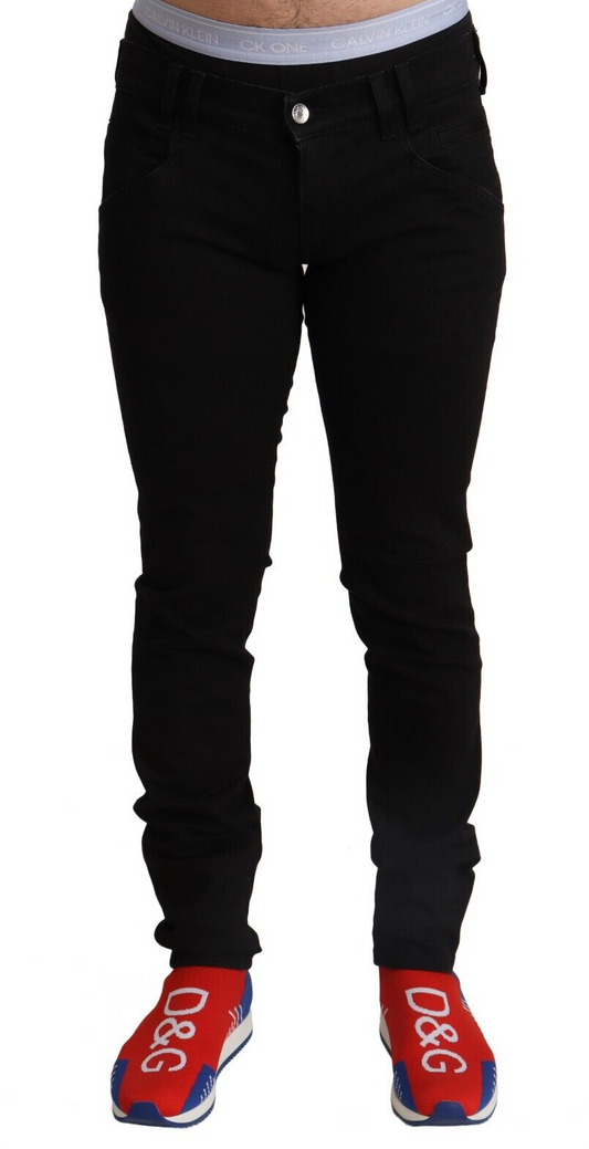 Dolce & Gabbana Elegant Slim Fit Black Denim Jeans