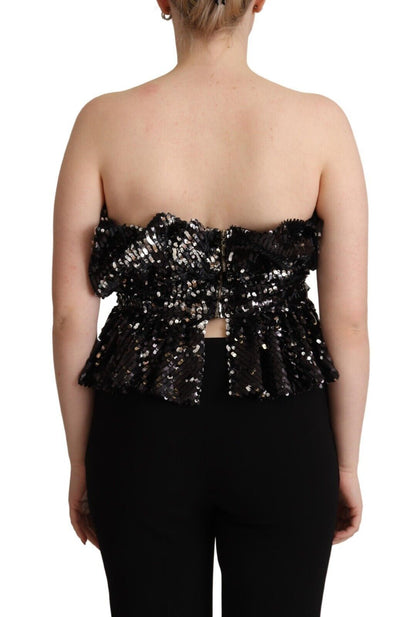 Aniye By Elegant Strapless Sequined Top