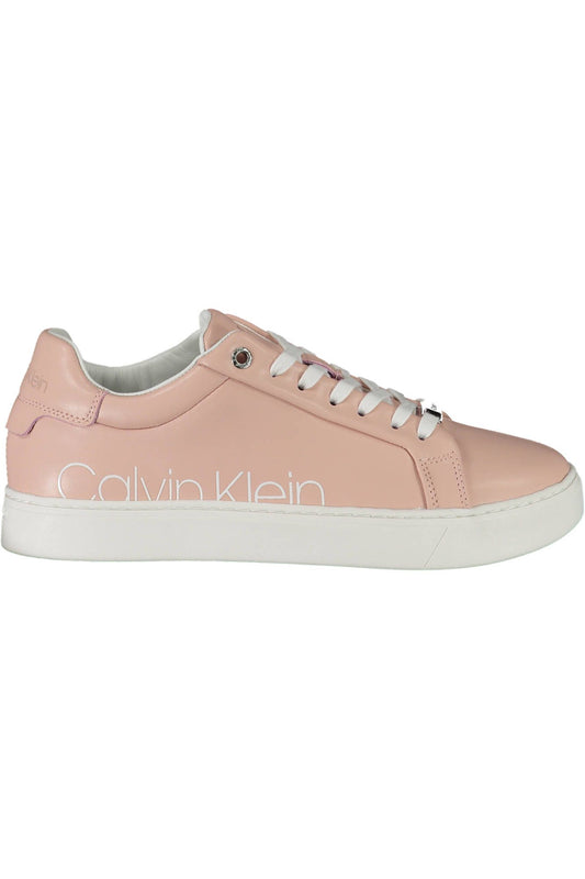 Calvin Klein Pink Leather Women Sneaker