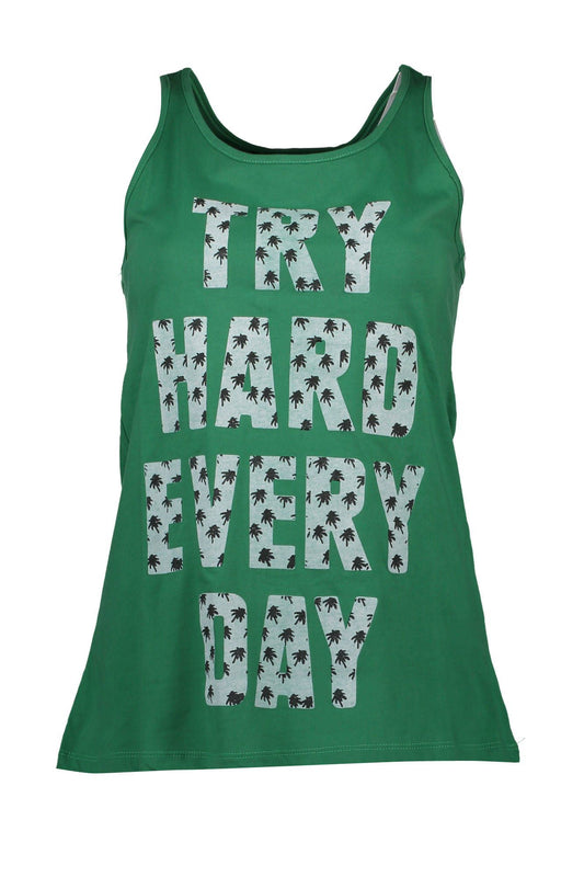 Silvian Heach Green Cotton Women Tank Top