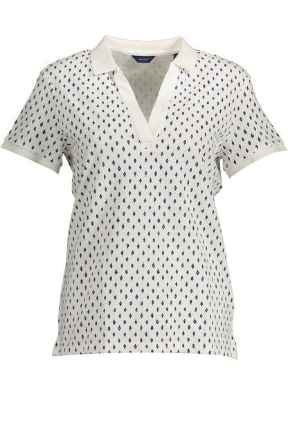 Gant White Cotton Women Polo Shirt