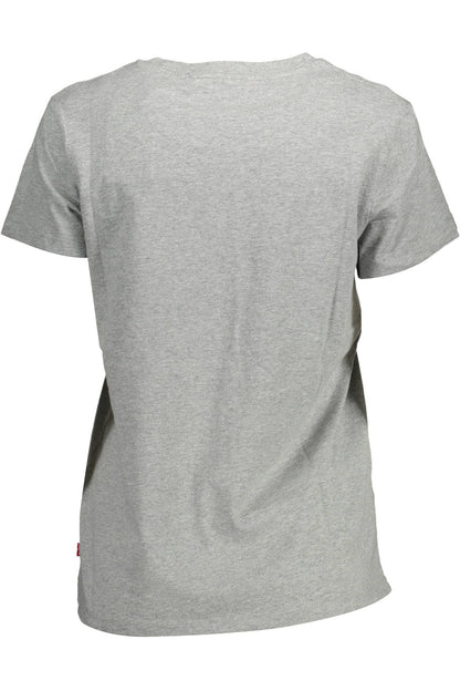 Levi's Gray Cotton Women T-Shirt