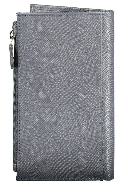 Sergio Tacchini Blue Leather Men Wallet