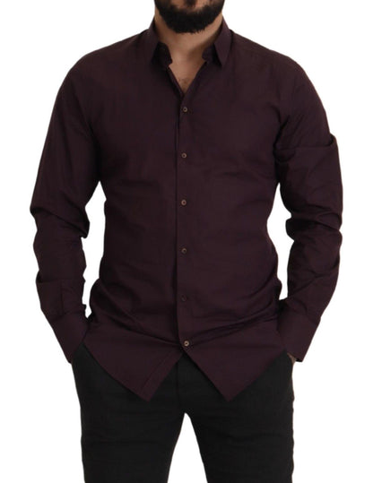 Dolce & Gabbana Regal Purple Slim Fit Dress Shirt