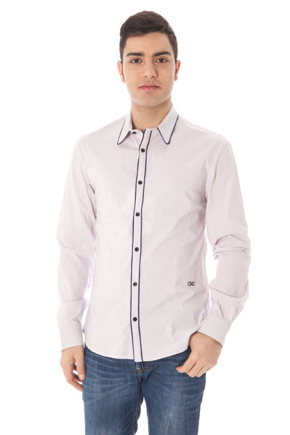 Costume National Pink Cotton Men Shirt