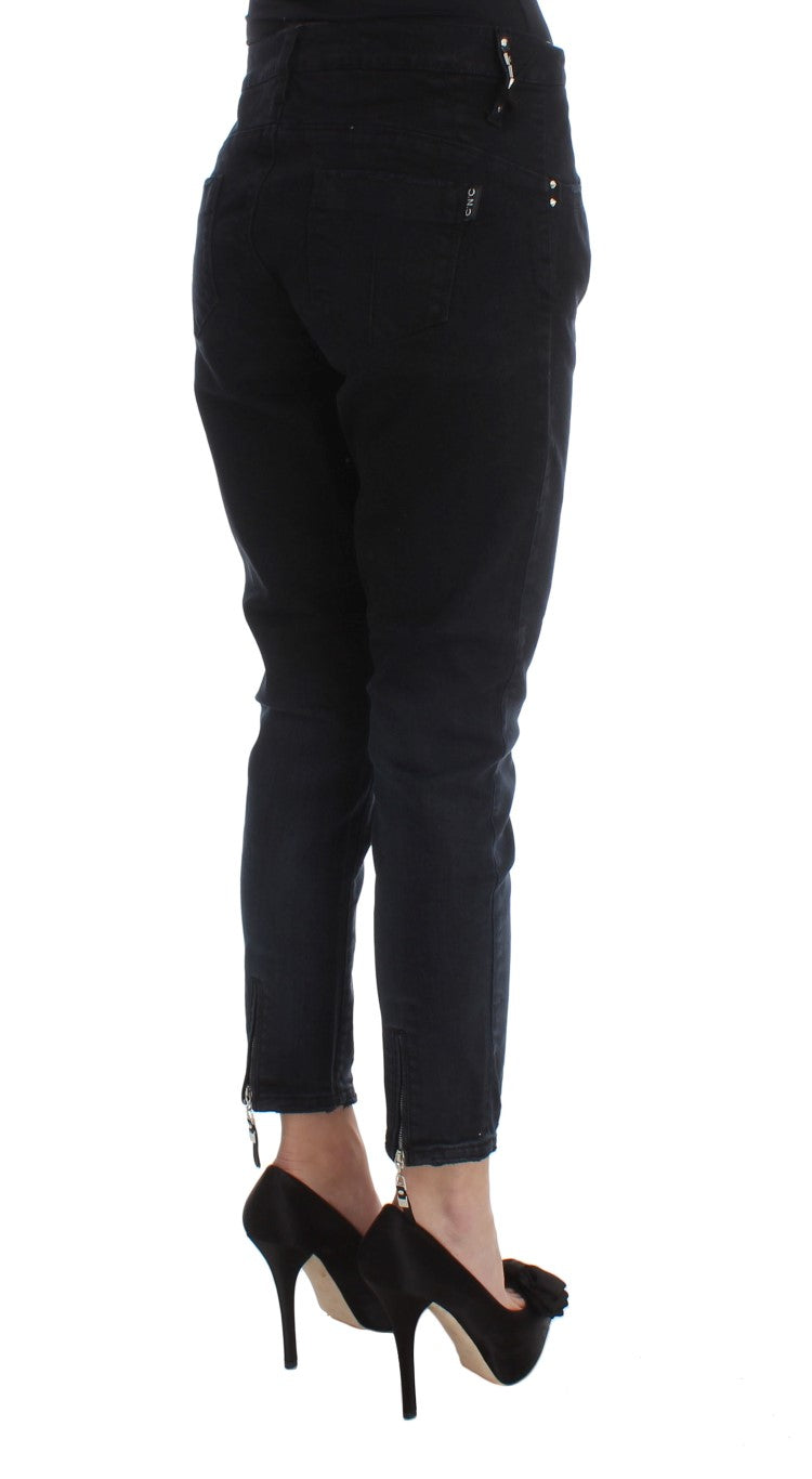 Costume National Sleek Slim Fit Black Denim Jeans