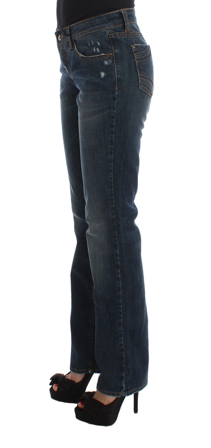 Costume National Chic Blue Regular Fit Designer Jeans