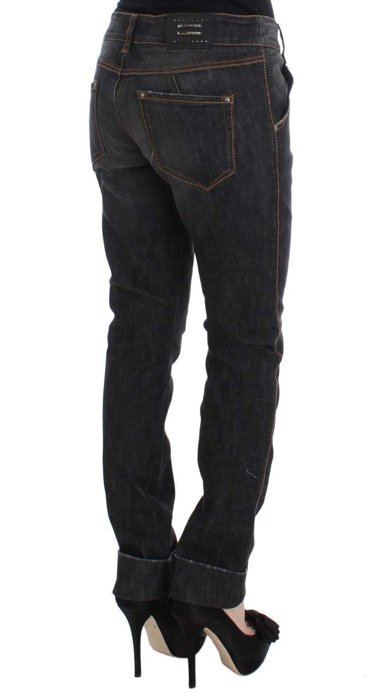 Ermanno Scervino Chic Slim Fit Gray Wash Jeans