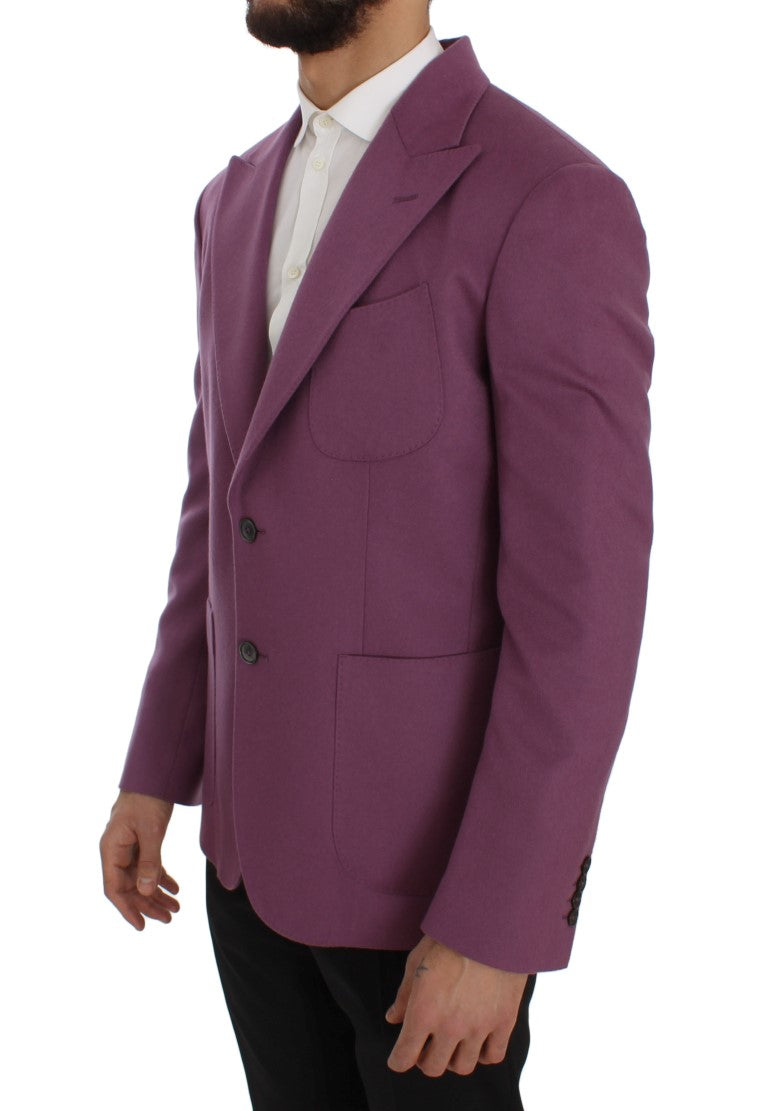 Dolce & Gabbana Elegant Purple Cashmere-Silk Blend Blazer