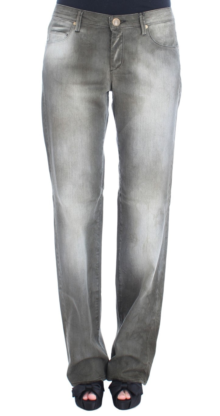 Ermanno Scervino Chic Gray Wash Boyfriend Jeans