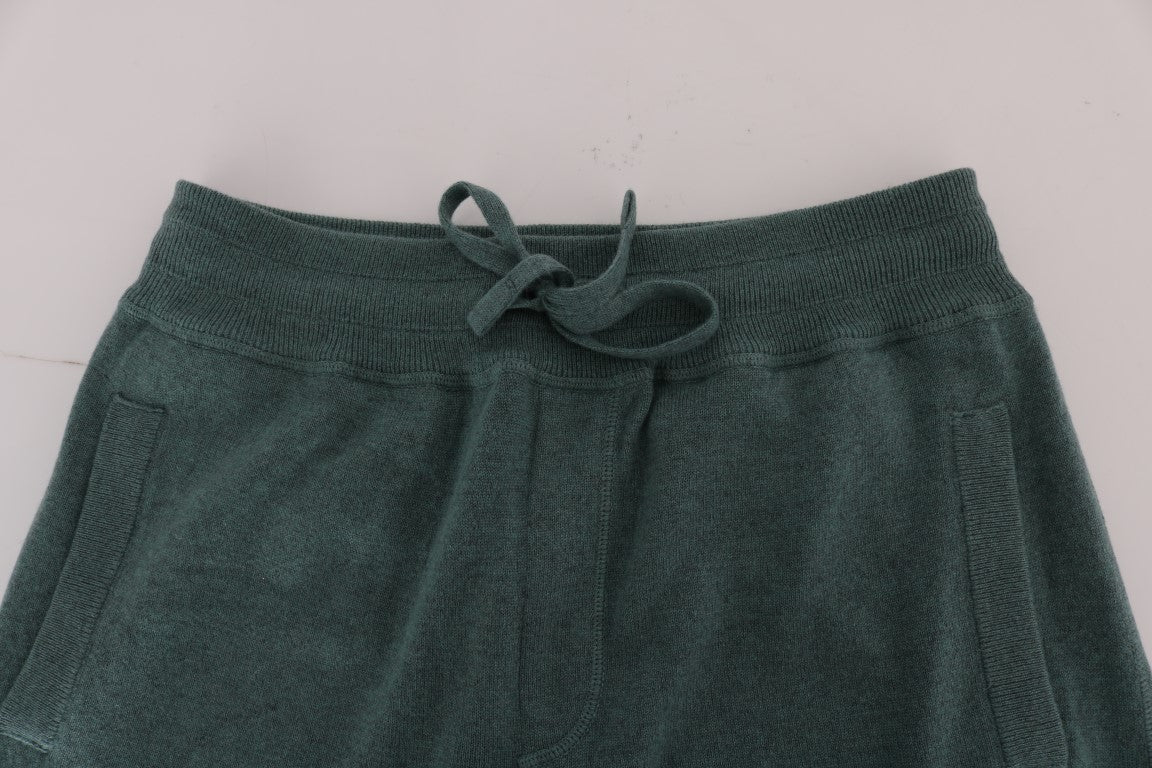 Dolce & Gabbana Elegant Green Cashmere Sport Pants