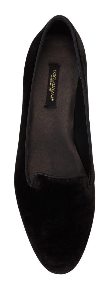 Dolce & Gabbana Elegant Black Silk-Blend Loafers