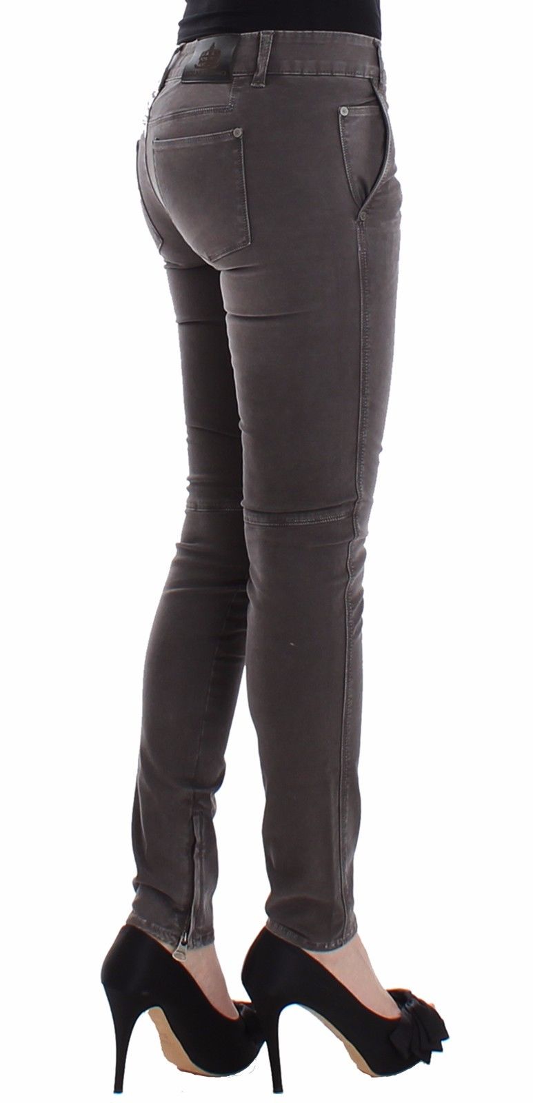 Ermanno Scervino Chic Gray Slim Leg Jeans - Elegance Meets Comfort