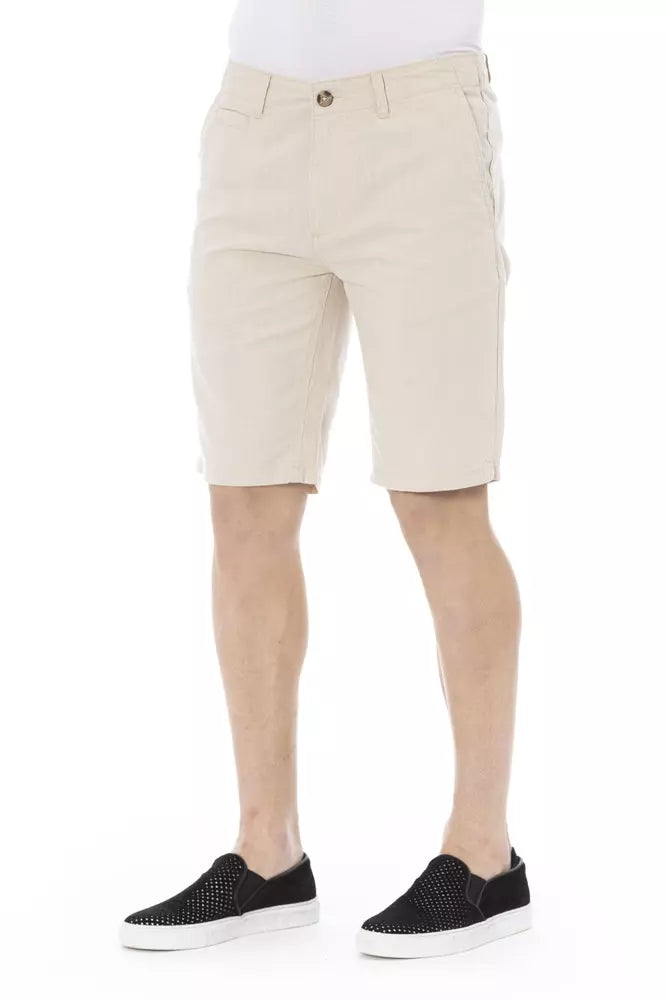 Baldinini Trend Beige Cotton Men Bermuda Short