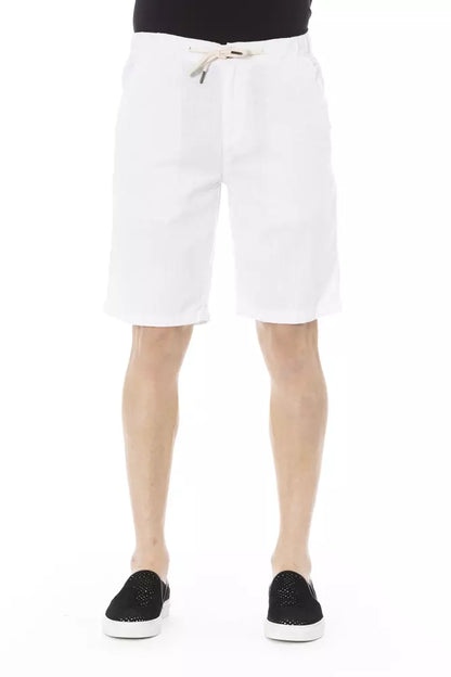 Baldinini Trend White Cotton Men Bermuda Short