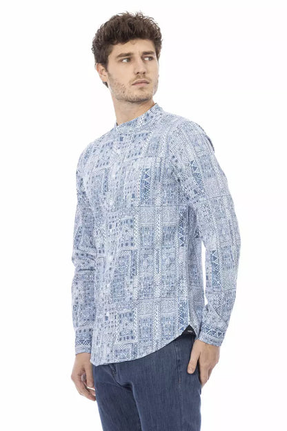 Baldinini Trend "Light Blue Cotton Men Shirt"