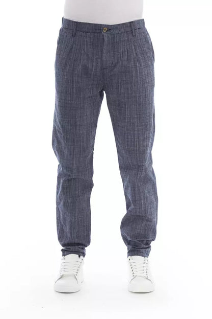 Baldinini Trend Blue Cotton Men Chino Pants