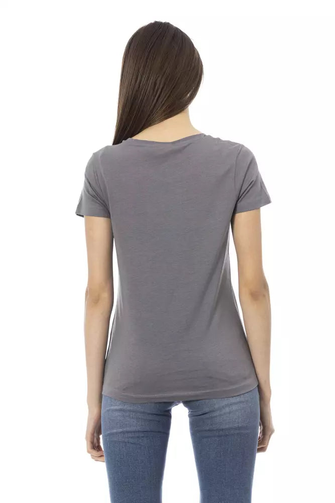 Trussardi Action Gray Cotton Women Top