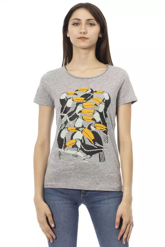 Trussardi Action Gray Cotton Women Top