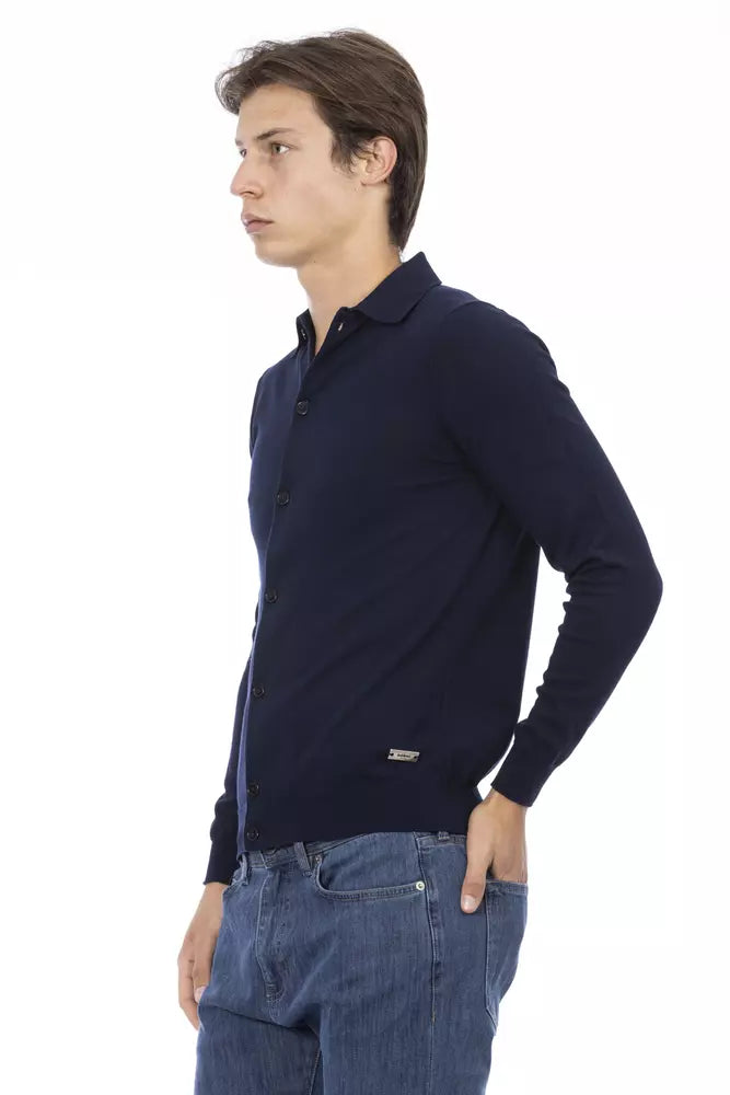 Baldinini Trend Blue Cotton Men Shirt