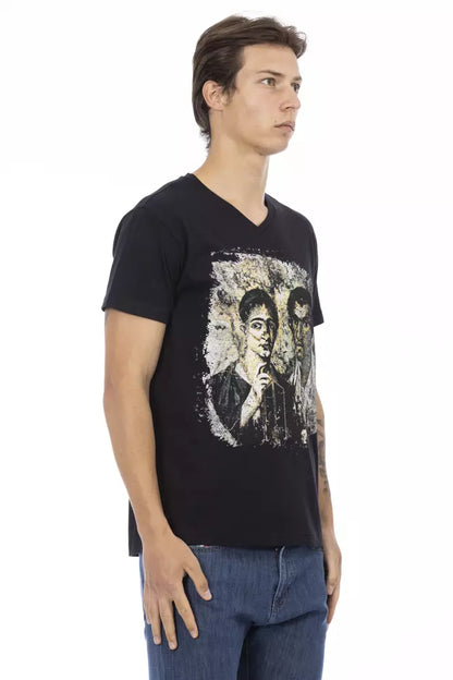 Trussardi Action Black Cotton Men T-Shirt