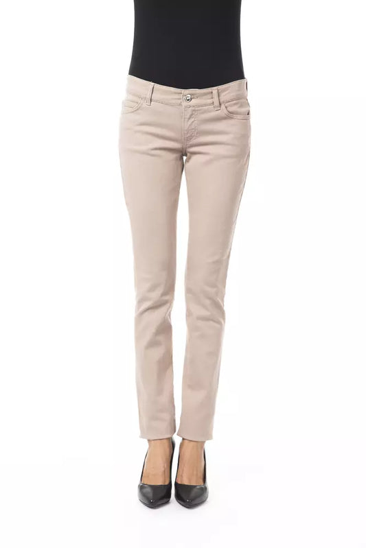 BYBLOS Beige Cotton Women Pant