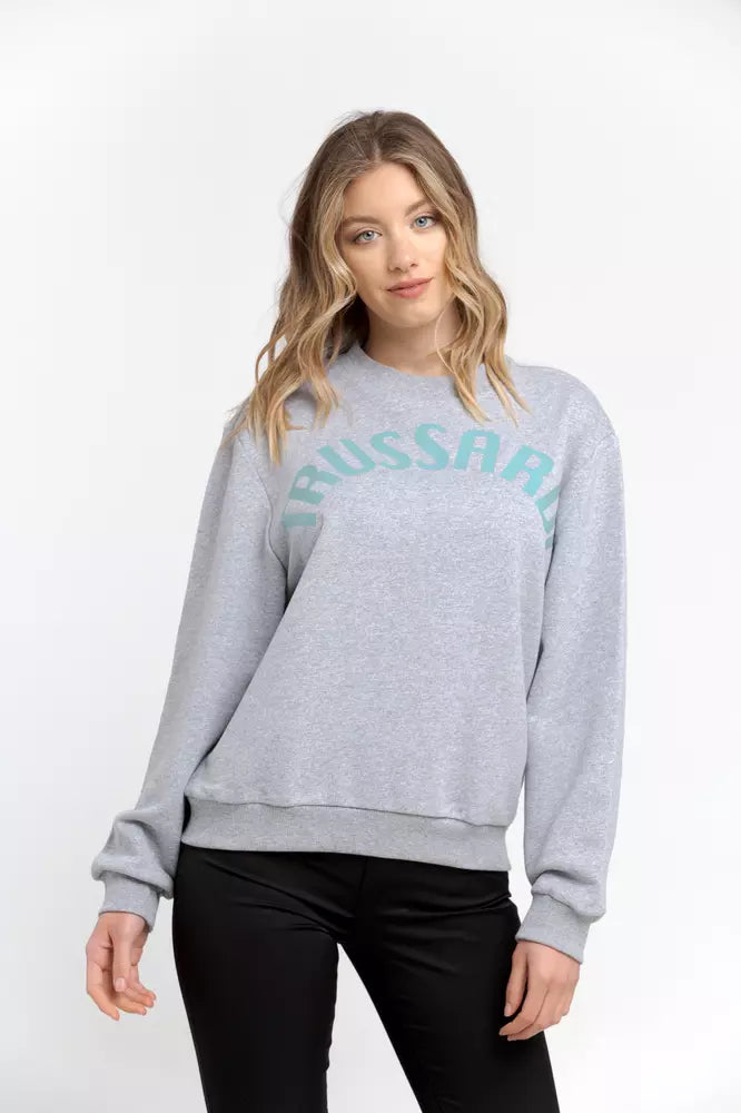 Trussardi Gray Cotton Women Sweater