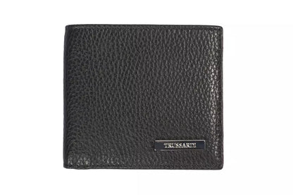 Trussardi Black Leather Men Wallet