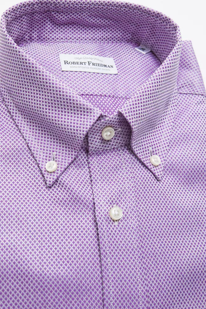 Robert Friedman Pink Cotton Men Shirt