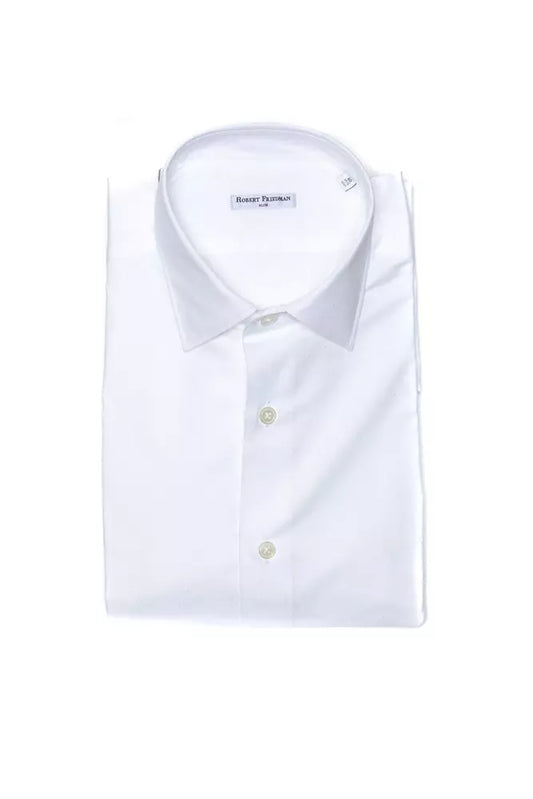 Robert Friedman White Cotton Men Shirt