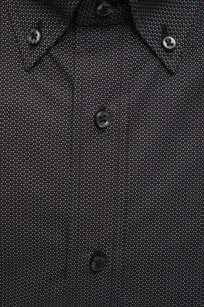 Robert Friedman Black Cotton Men Shirt