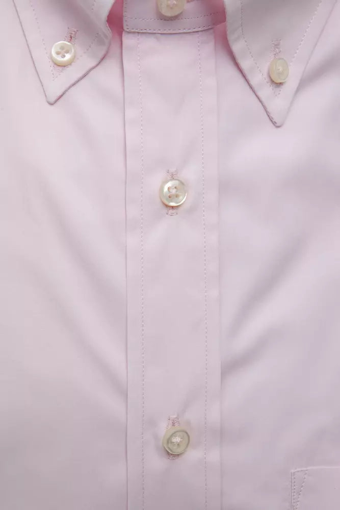 Robert Friedman Pink Cotton Men Shirt