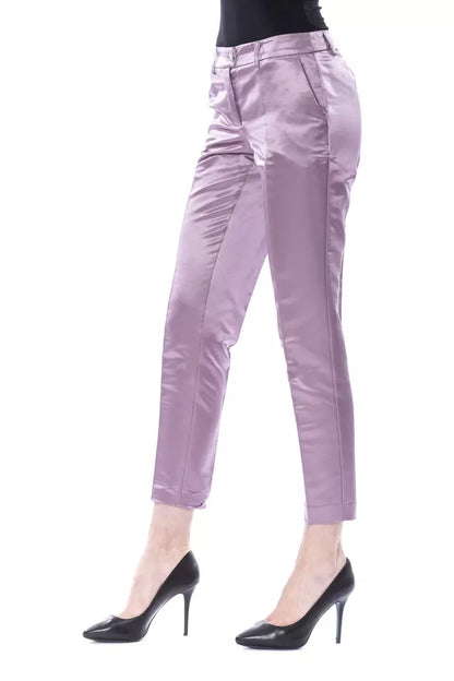 BYBLOS Purple Cotton Women Pant