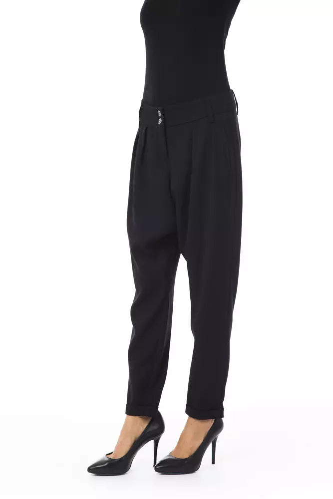 BYBLOS Black Polyester Women Pants