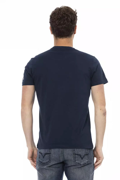 Trussardi Action Blue Cotton Men T-Shirt